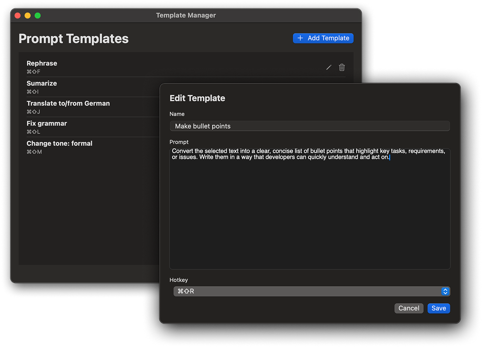 HotKey AI Retexter – Prompt Templates 